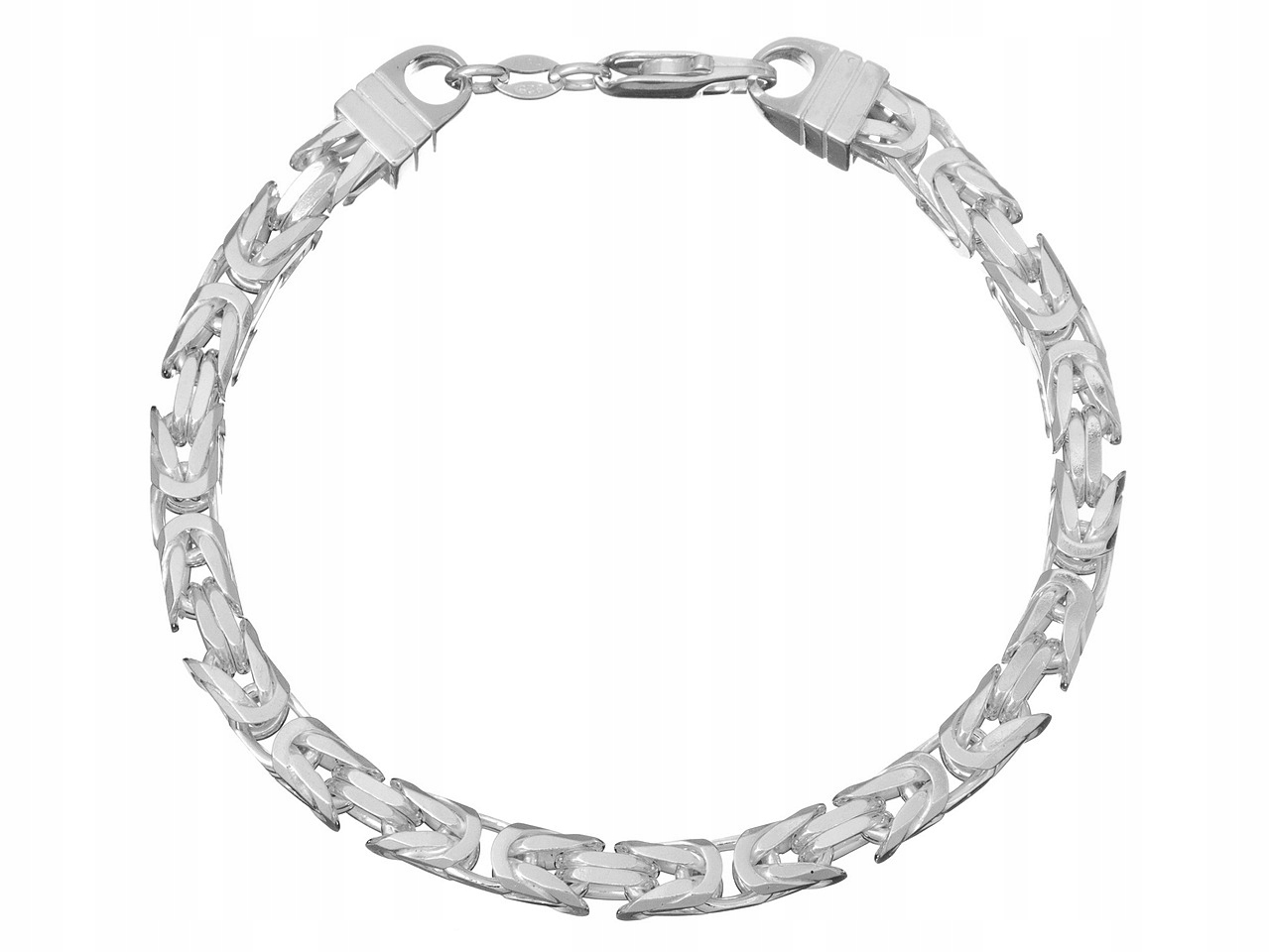 Stříbrný Královský Náramek Byzantská 20 CM 5,8 MM