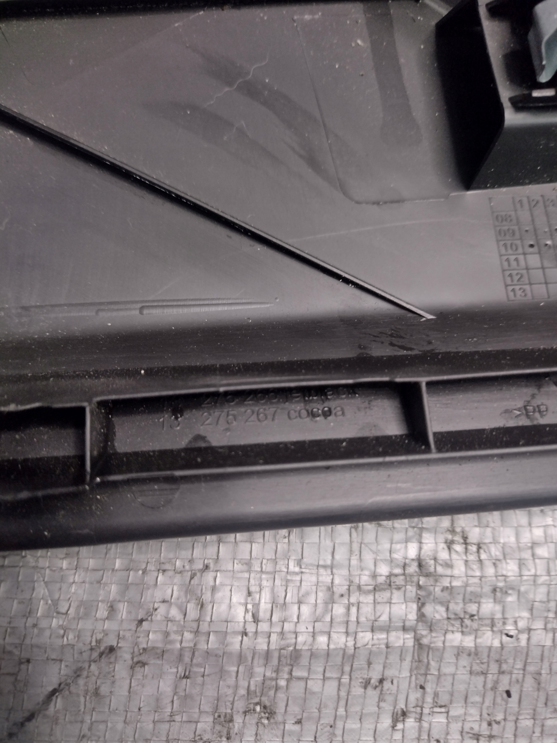 cover right of the dashboard dashboard Opel Insignia A