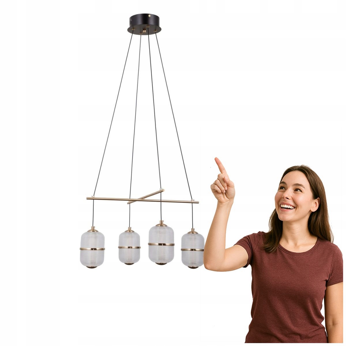 Závěsná Led lampa 24W Alani PND-34375-4-BK Italux