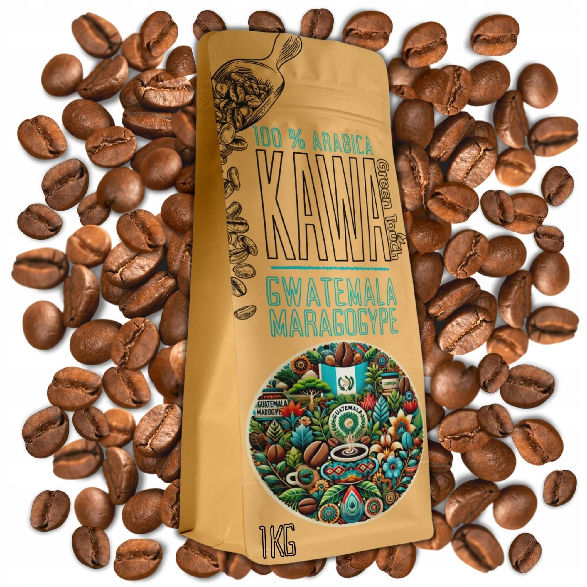 Káva zrnková Guatemala Maragogype Guatemala arabica 1 kg Green Touch