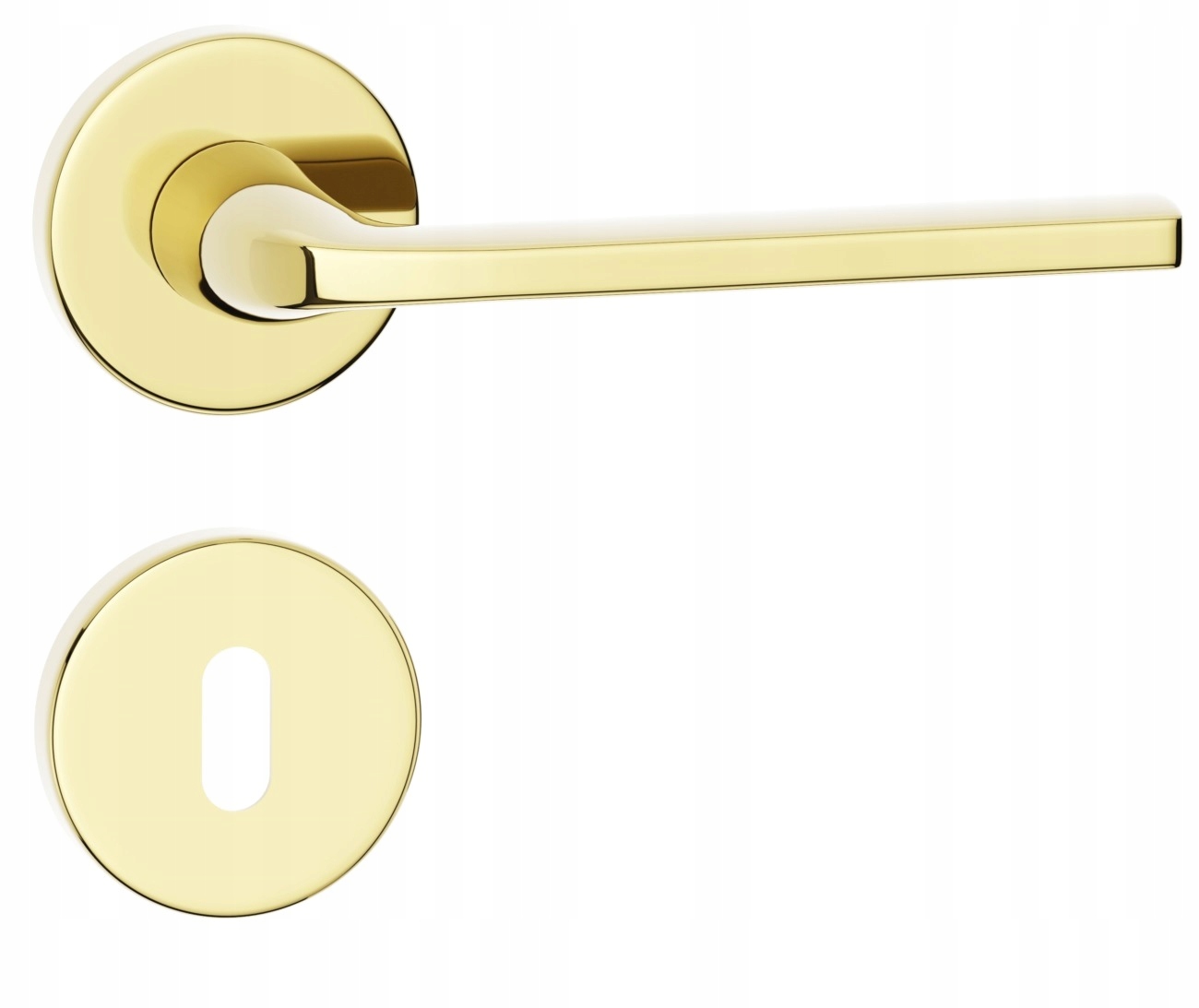 Kľučka kľučky Scandi Slin zlatá lesklá rozety kľúč