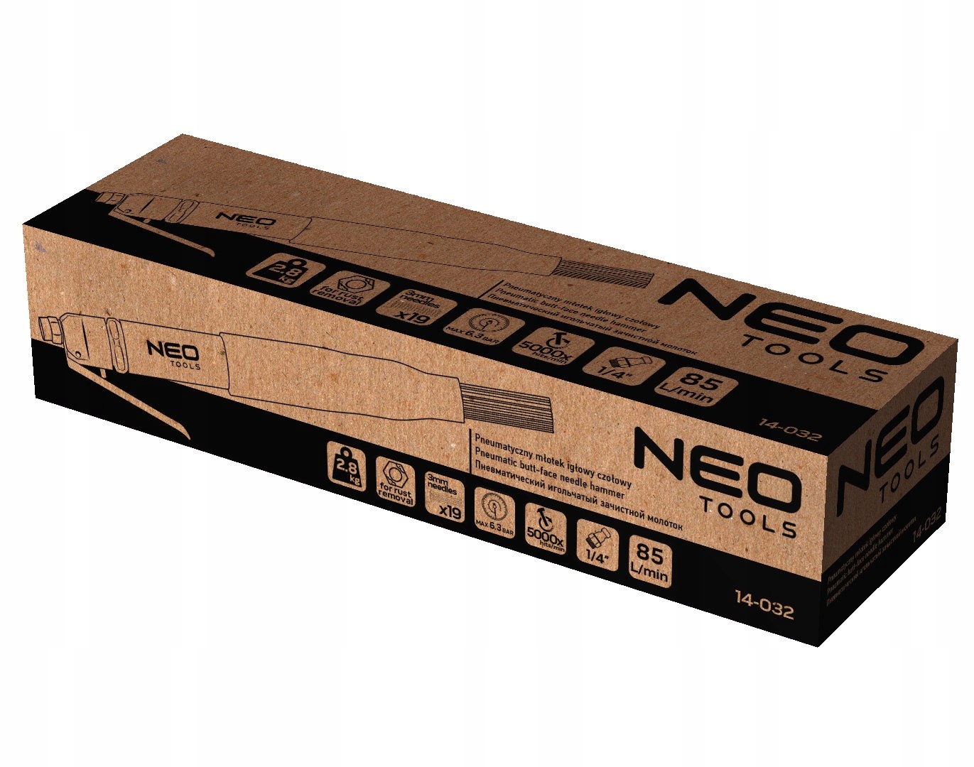 Młotek igłowy do rdzy i spawów, 19 x 3 mm Marka Neo Tools