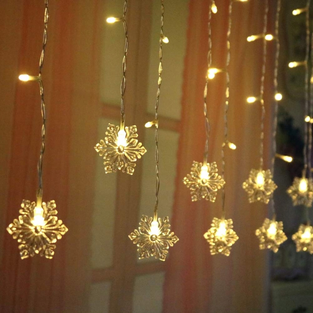 KLIGHTEN Kurtyna LED 96 Wodoodporne Światełka Ciepłe Białe — miniatura 2