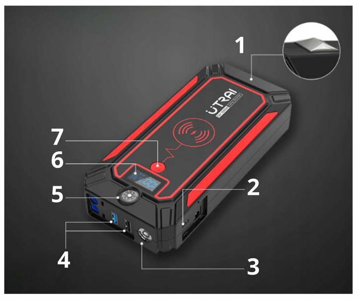 POWERBANK DO ROZRUCHU SAMOCHODU MOCNY 2500A 12V Kod producenta 59054546632818