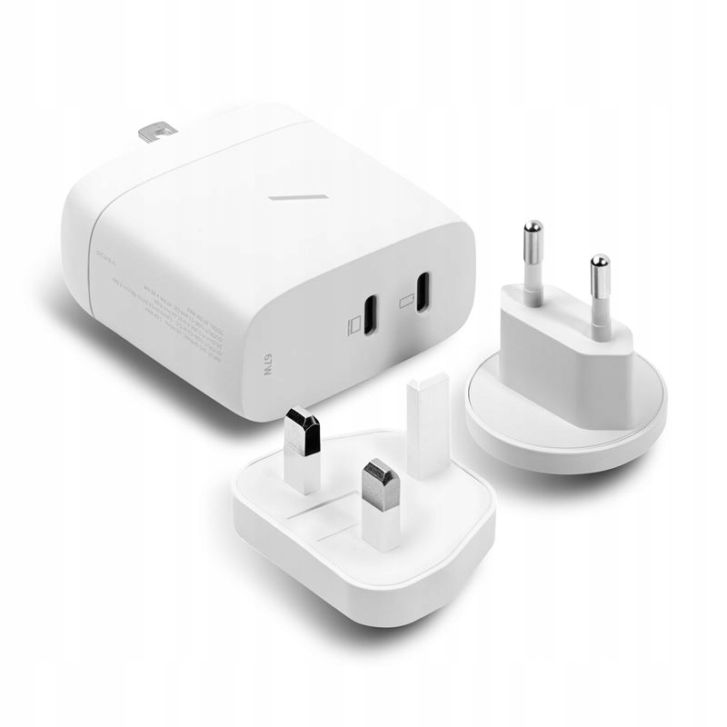 Native Union Charger rýchla nabíjačka sieťová GaN Pd 67W 2xUSB-C biela