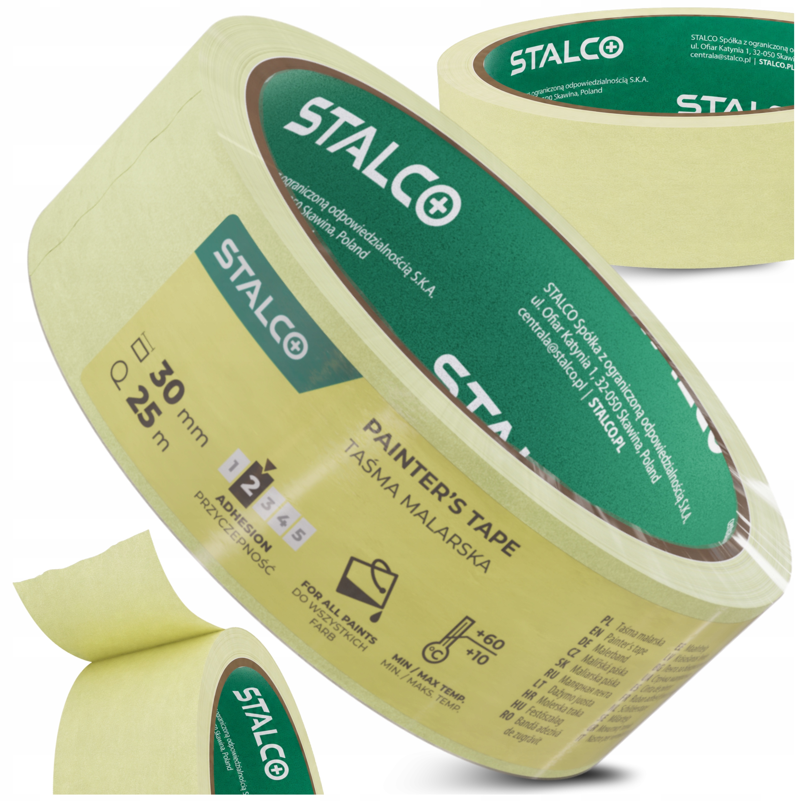 Taśma Papierowa Malarska 30mm/25m Ochronna Maskująca Stalco
