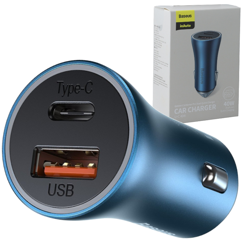 

Ładowarka samochodowa Baseus Contactor Pro, 40W
