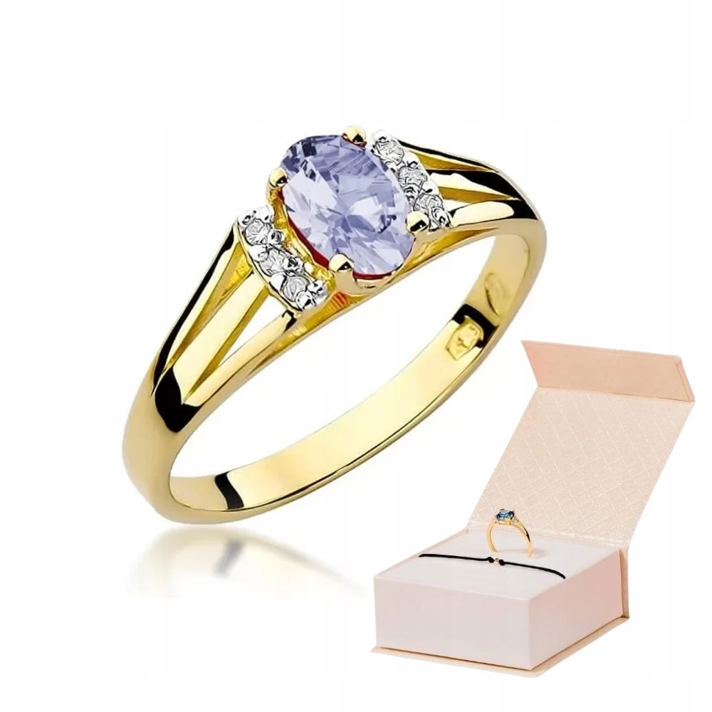 Prstýnek Tanzanit 0,4 ct Zlatý 585 Drahý Kámen Zlatý Náramek