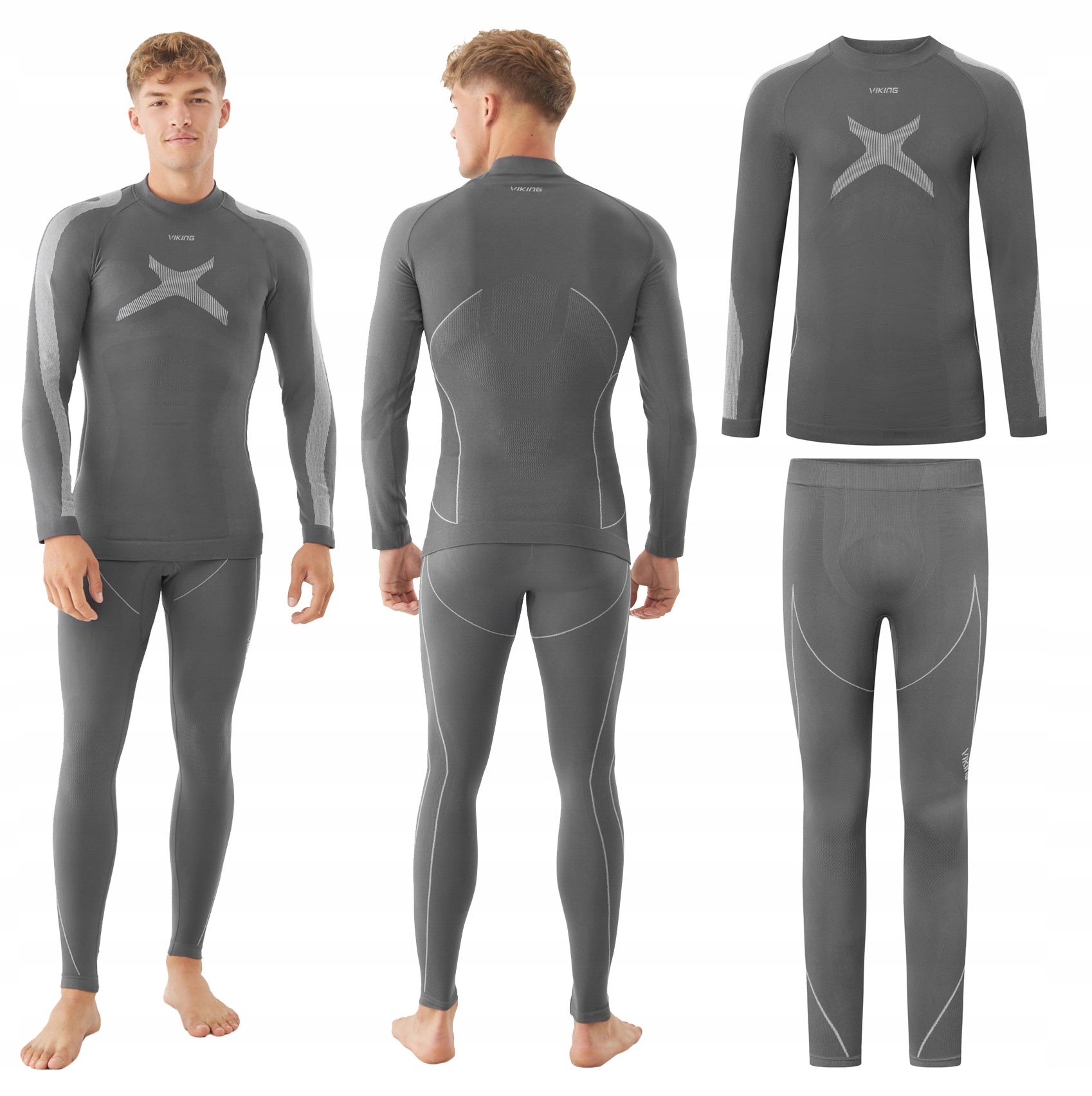 Pánské termoaktivní spodní prádlo komplet Viking Primeone Sensil šedé M