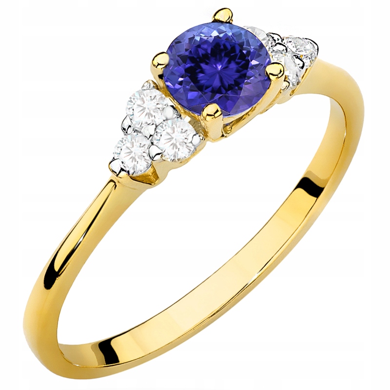 Krásný Zlatý Prstýnek 585 s Tanzanitem 0,50 ct