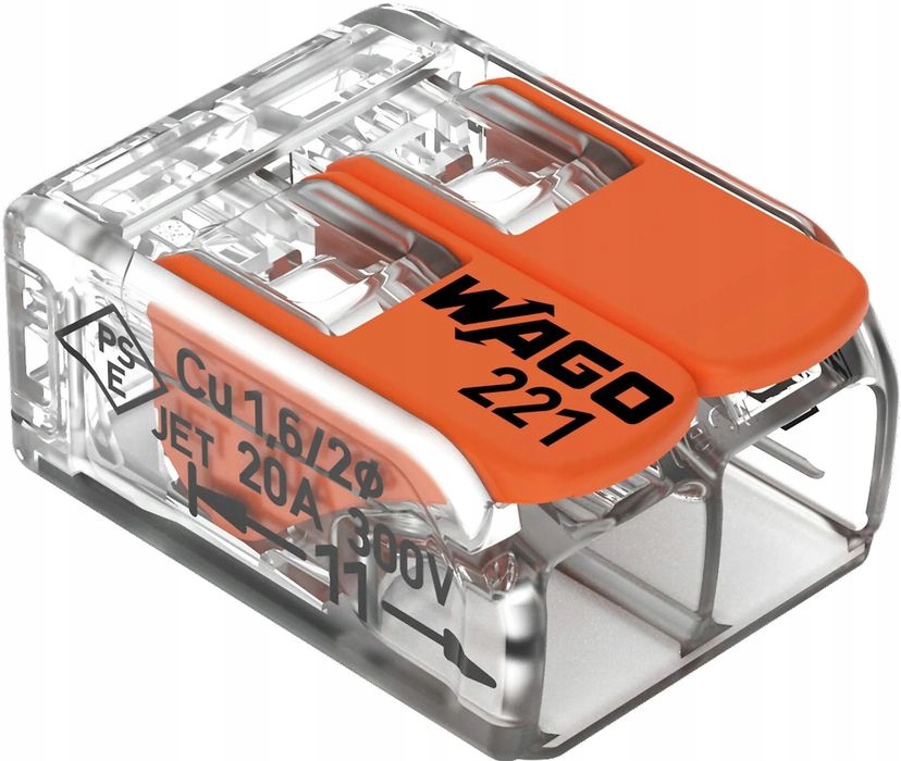 

Szybkozłącze instalacyjne Wago 32A 450V, 0.2-4 mm²