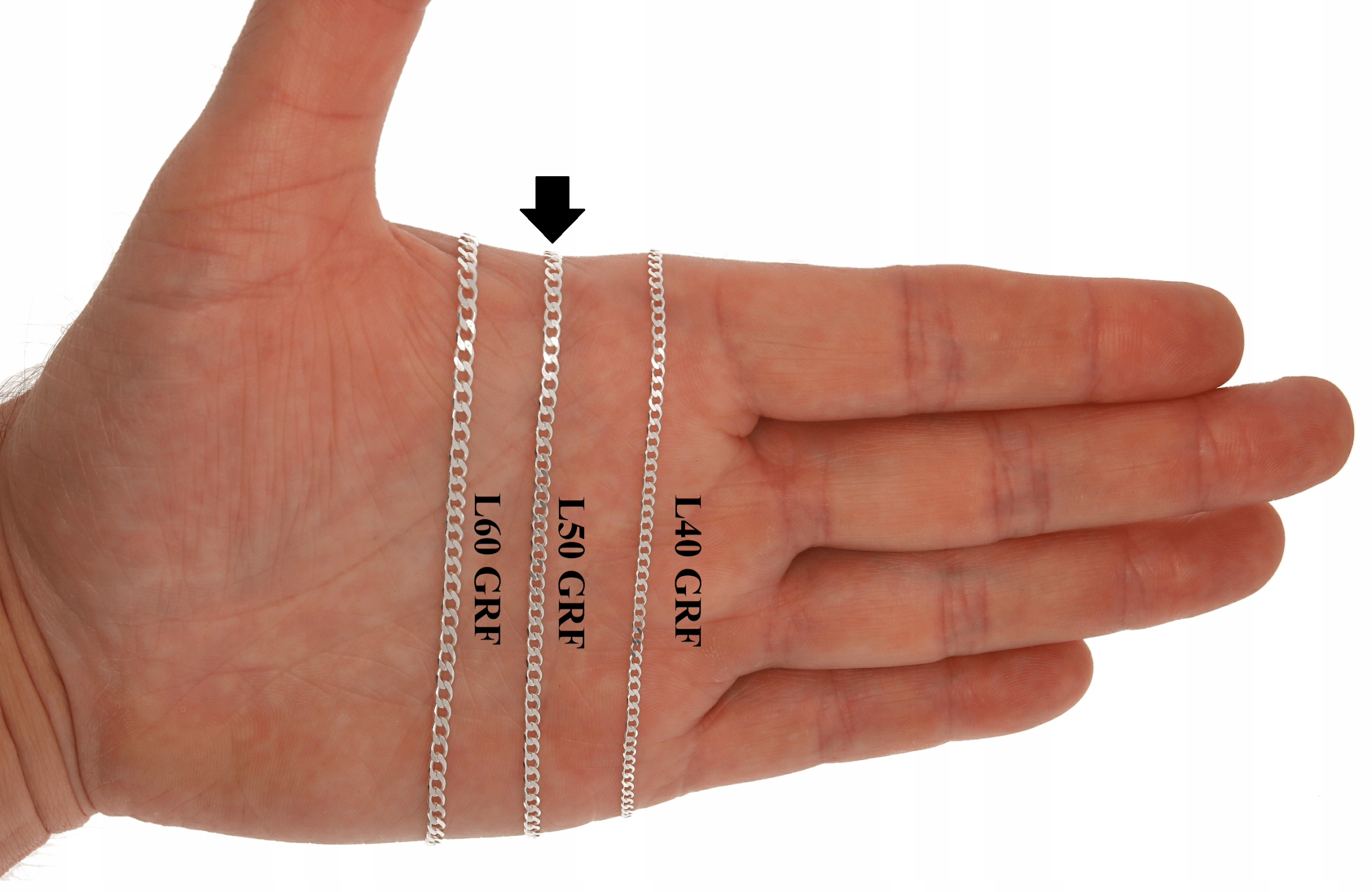 SREBRNY ŁAŃCUSZEK KOMUNIJNY I CUDOWNY MEDALIK 70CM Kod producenta MM002/L50-70/P22