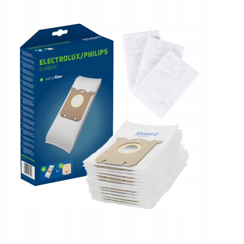 12x WORKI DO ODKURZACZA ELEKTROLUX PHILIPS S-BAG