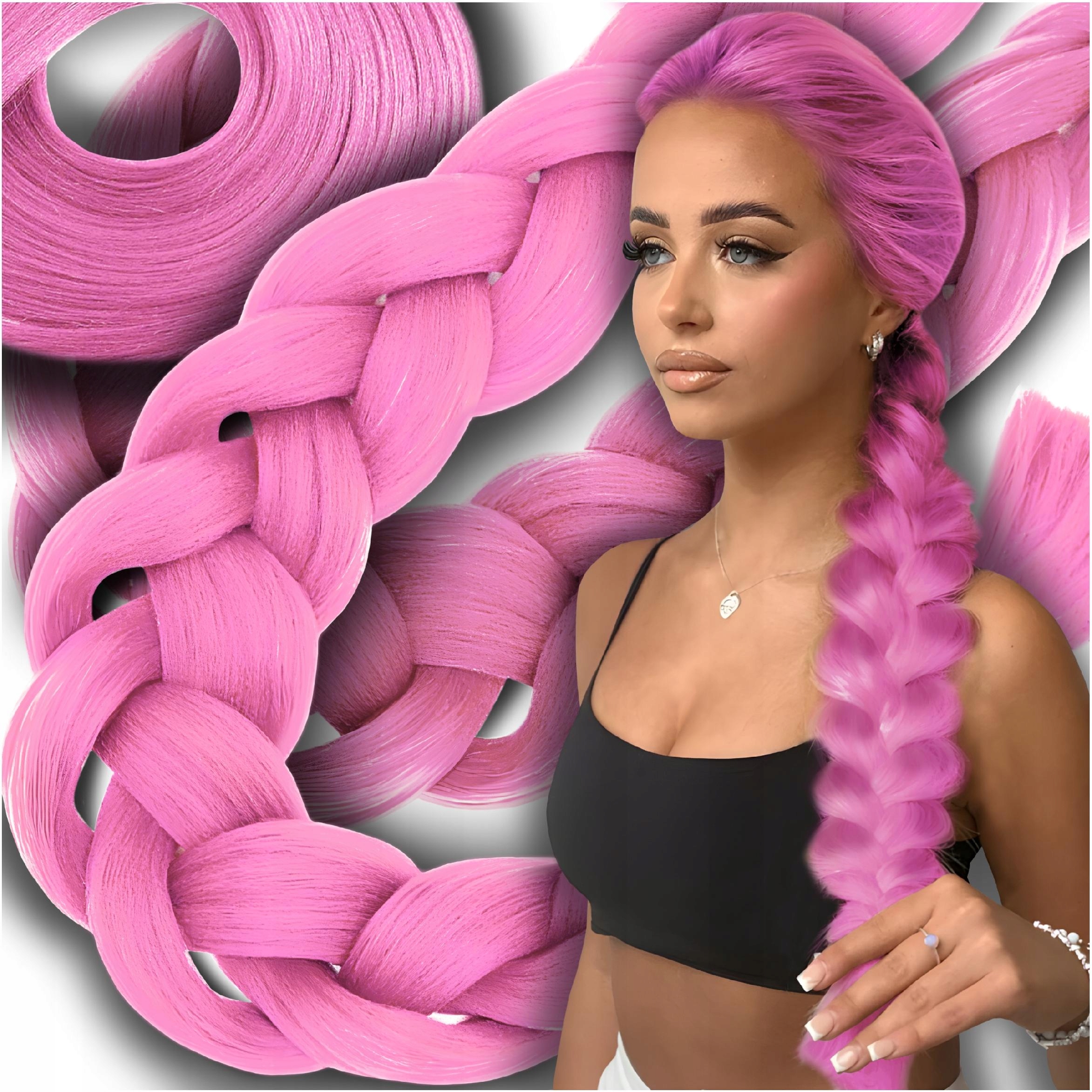 WŁOSY SYNTETYCZNE DO WARKOCZYKÓW KOLOROWE WARKOCZYKI PASMA DOCZEPY 130CM