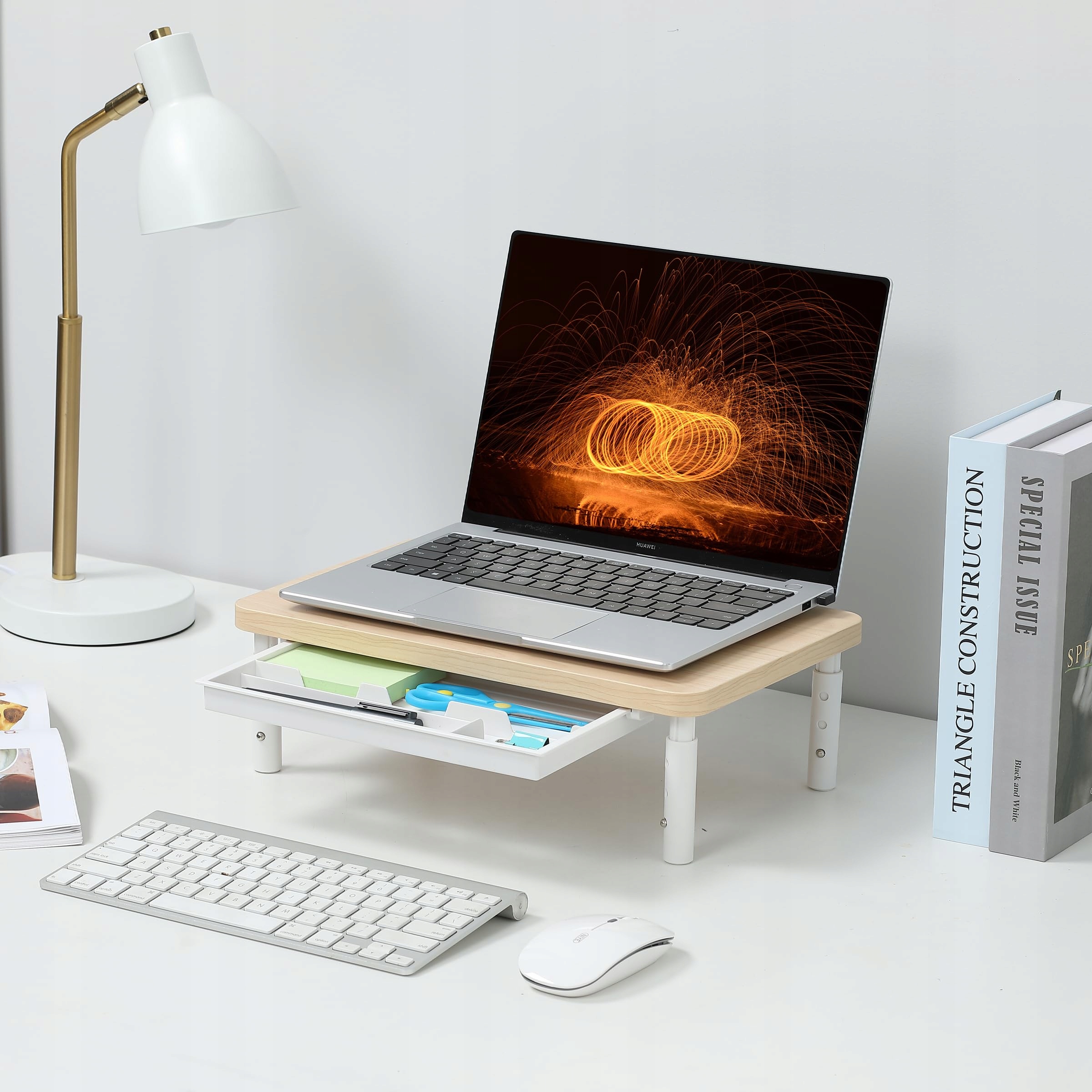 ETHU ERGONOMICZNY STOJAK PODSTAWKA POD MONITOR Z REGULOWANĄ WYSOKOŚCIĄ — miniatura 7