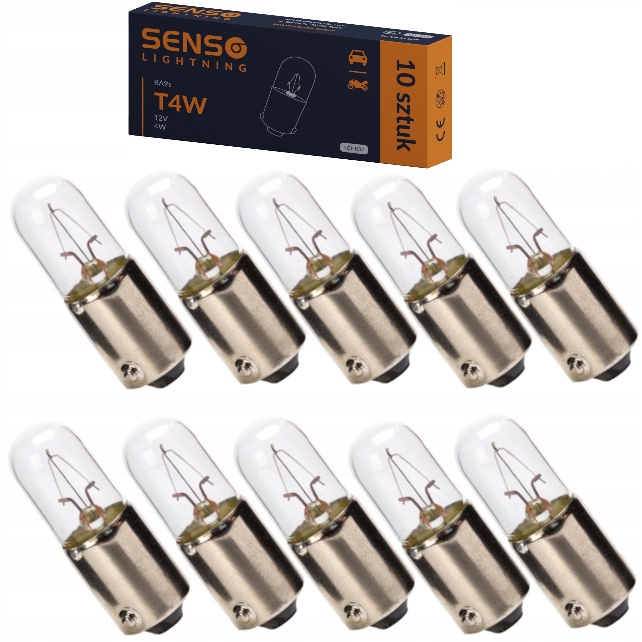

Żarówka Senso T4W 12V BA9s x10sztuk