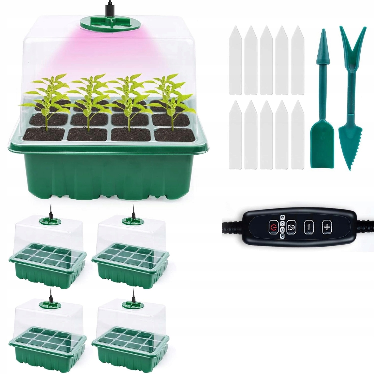 SZKLARNIA DOMOWA MINISZKLARNIA DO UPRAWY ROŚLIN 48 KOMÓREK KIEŁKOWANIA UV