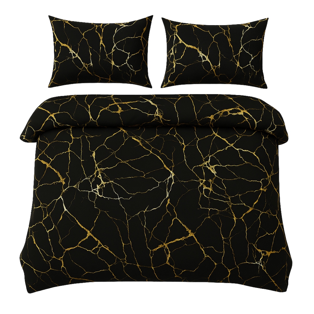 Pościel Komplet 140x200 1x Poszewka 70x80 Bawełna Satynowa Miękka