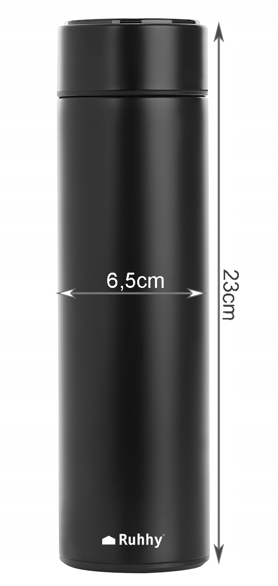 SMART KUBEK TERMICZNY TERMOS BIDON LED TEMPERATURA Wysokość 24 cm