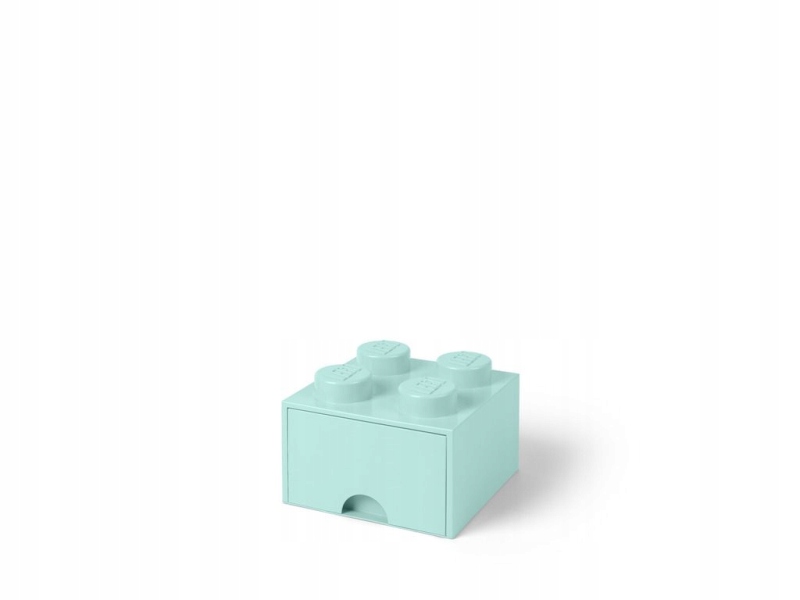 Lego 40051742 Zásobník na stavebnice s zásuvkou 2x2 tyrkysový