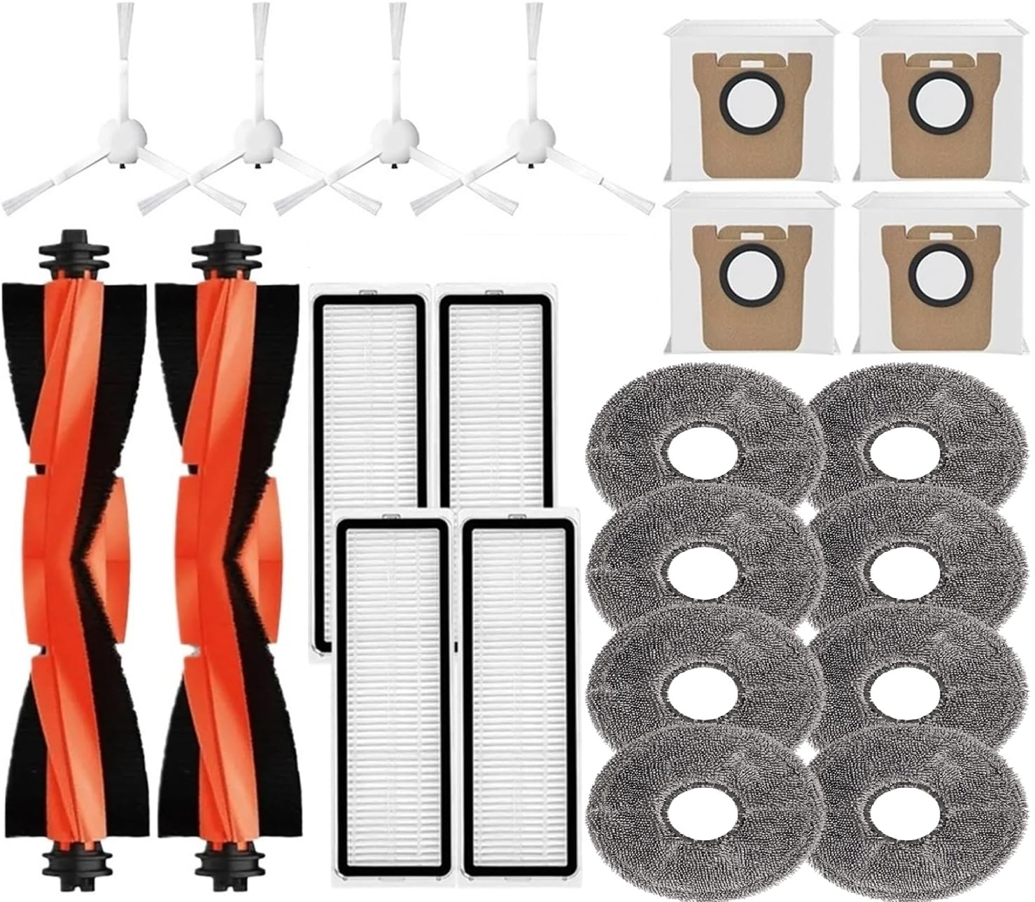 2× Zestaw filtry szczotki mopy do odkurzacza Xiaomi Mi Vacuum S10+ X10+ X20+