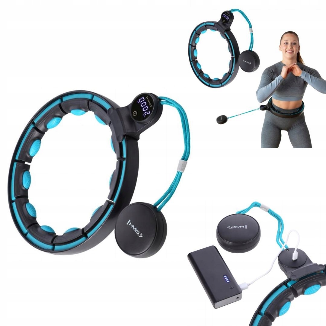 Hula hoop magnetické hubnutí s displejem a závažím Hms HHM17