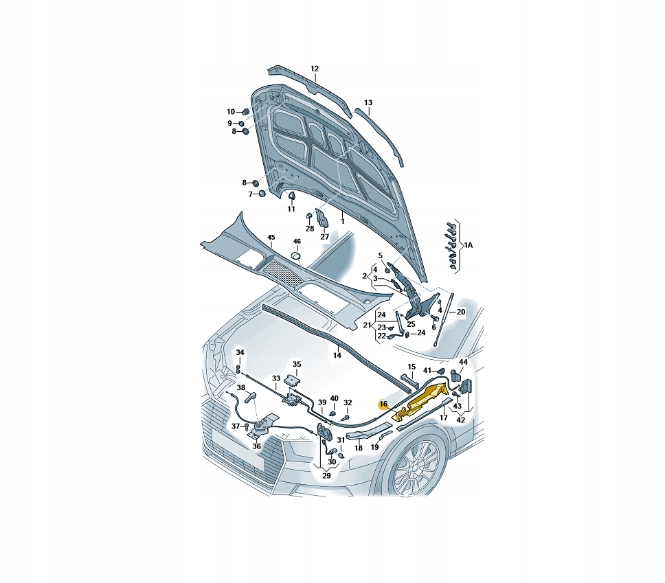 OSŁONA BLOTNIKA NAKŁADKA LEWA AUDI A4 8W0821169C