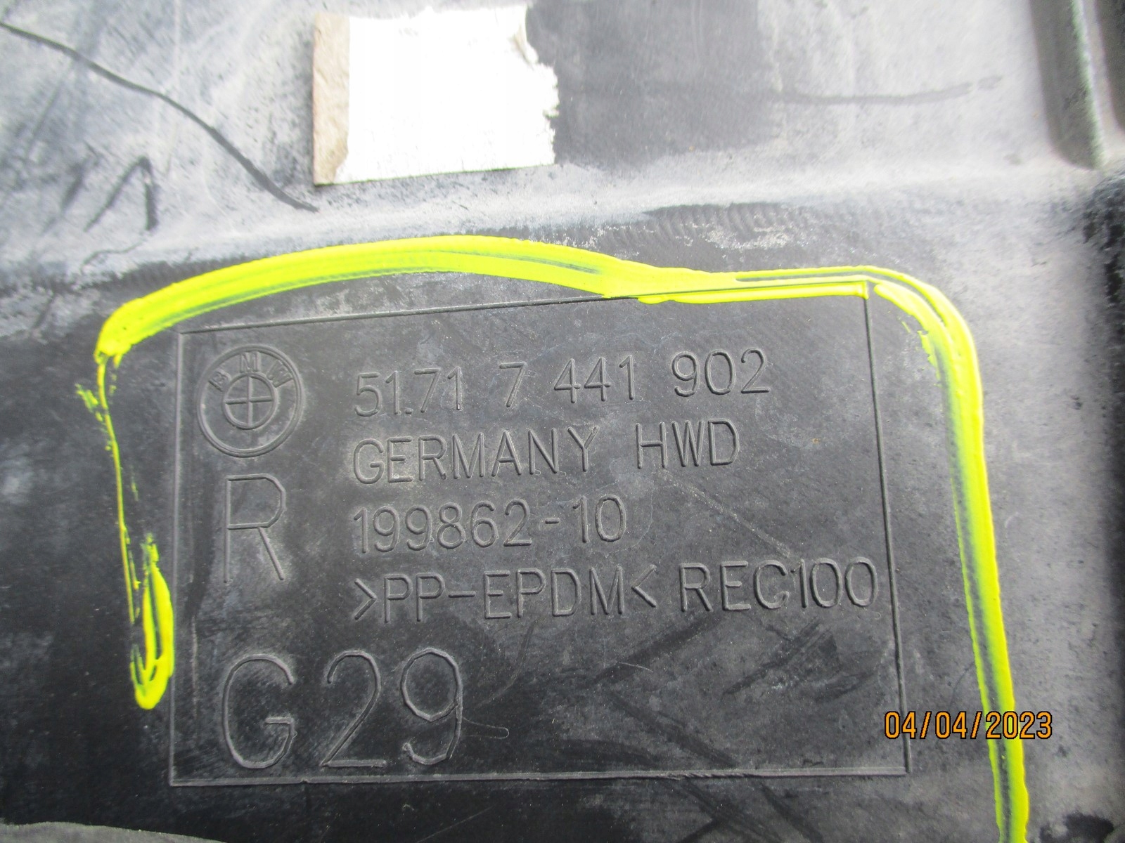 mudguard BMW Z4 G29 7441902 right