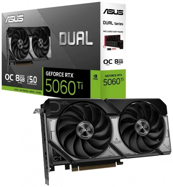 Karta graficzna Asus GeForce Rtx 5060 Ti Dual Oc 8GB GDDR7 1xHDMI 3xDP