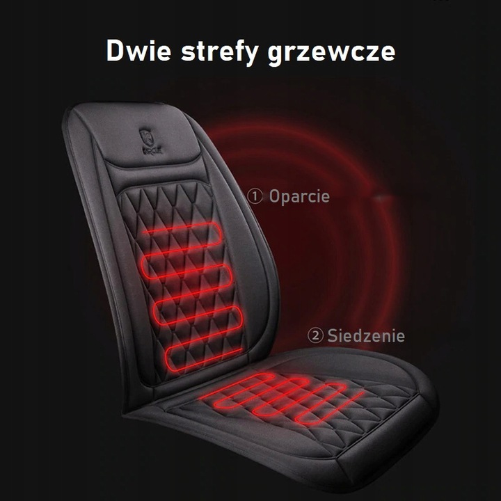 MATA GRZEWCZA Podgrzewany Pokrowiec na Fotel Waga produktu z opakowaniem jednostkowym 0.4 kg