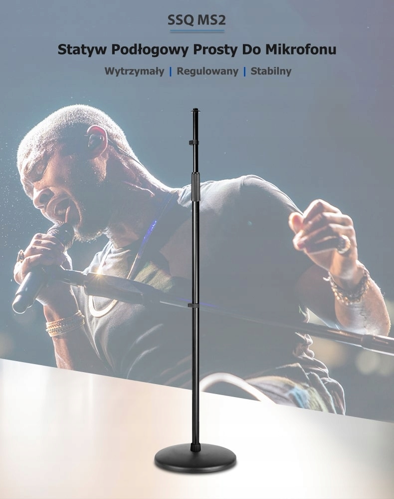 SSQ MS2 - statyw mikrofonowy prosty Waga produktu 4.2 kg