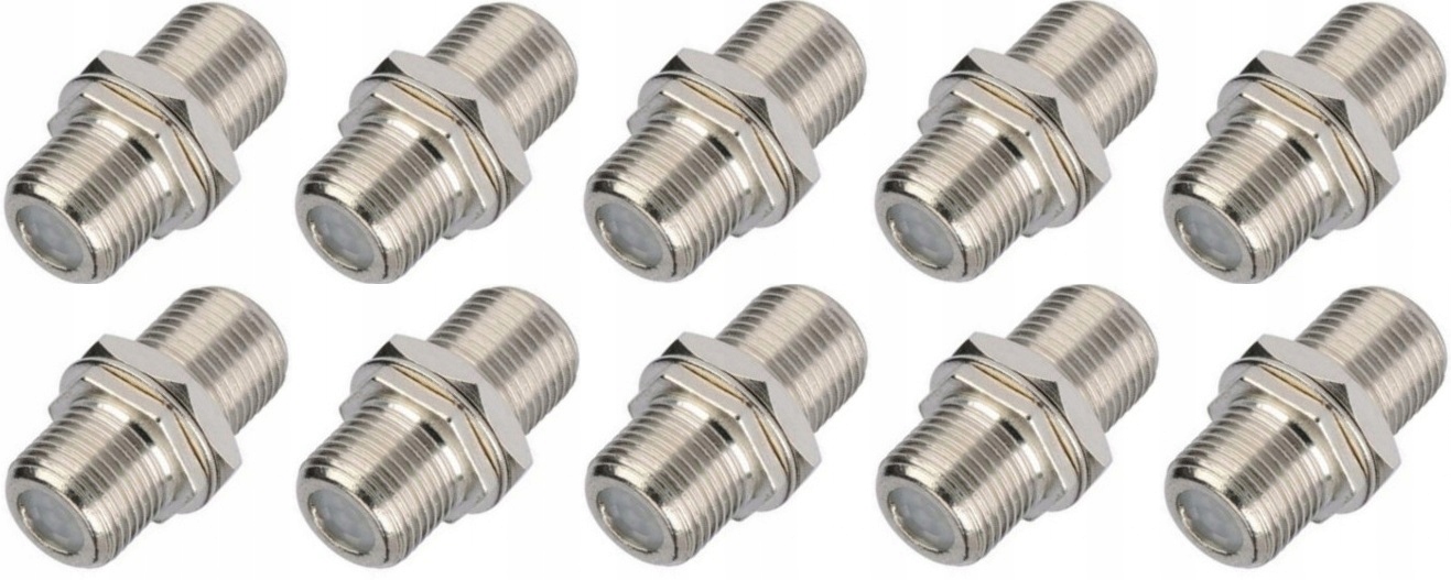 10x Gniazdo F Podwójne BECZKA Przejście Łącznik F Kod producenta 10x Złącze BECZKA F Łącznik F Antenowy