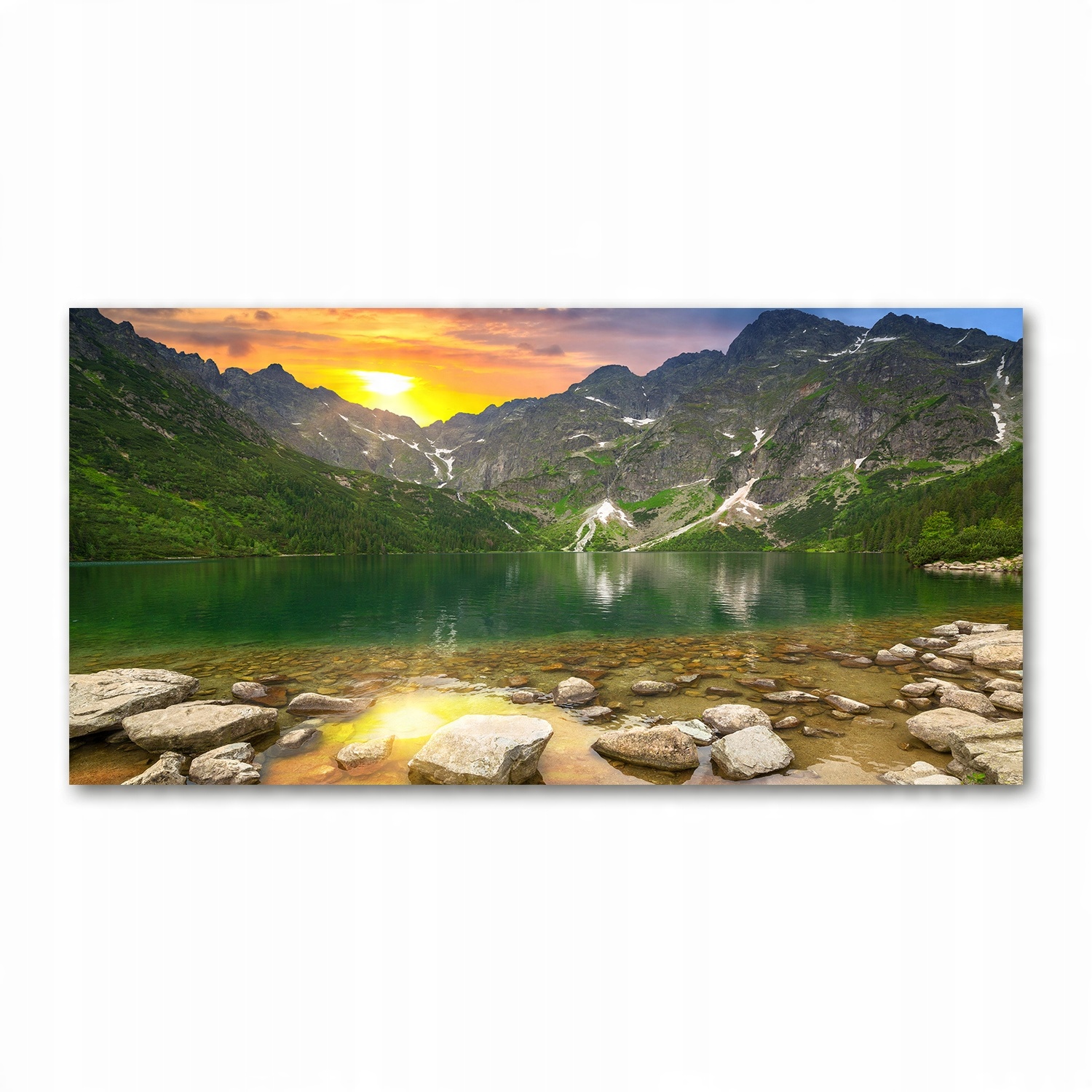 

Foto obraz szkło akryl Morskie oko Tatry 120X60 cm