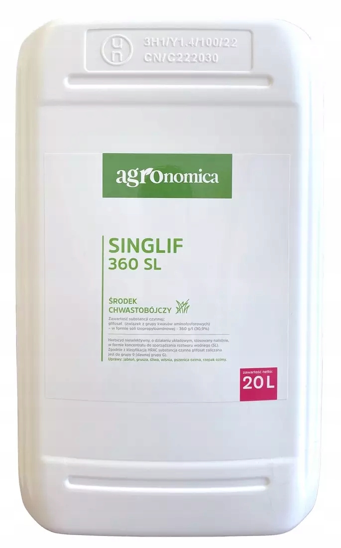 Singlif 360SL 20l Sinon glifosat (Roundup) herbicyd totalny, mocny
