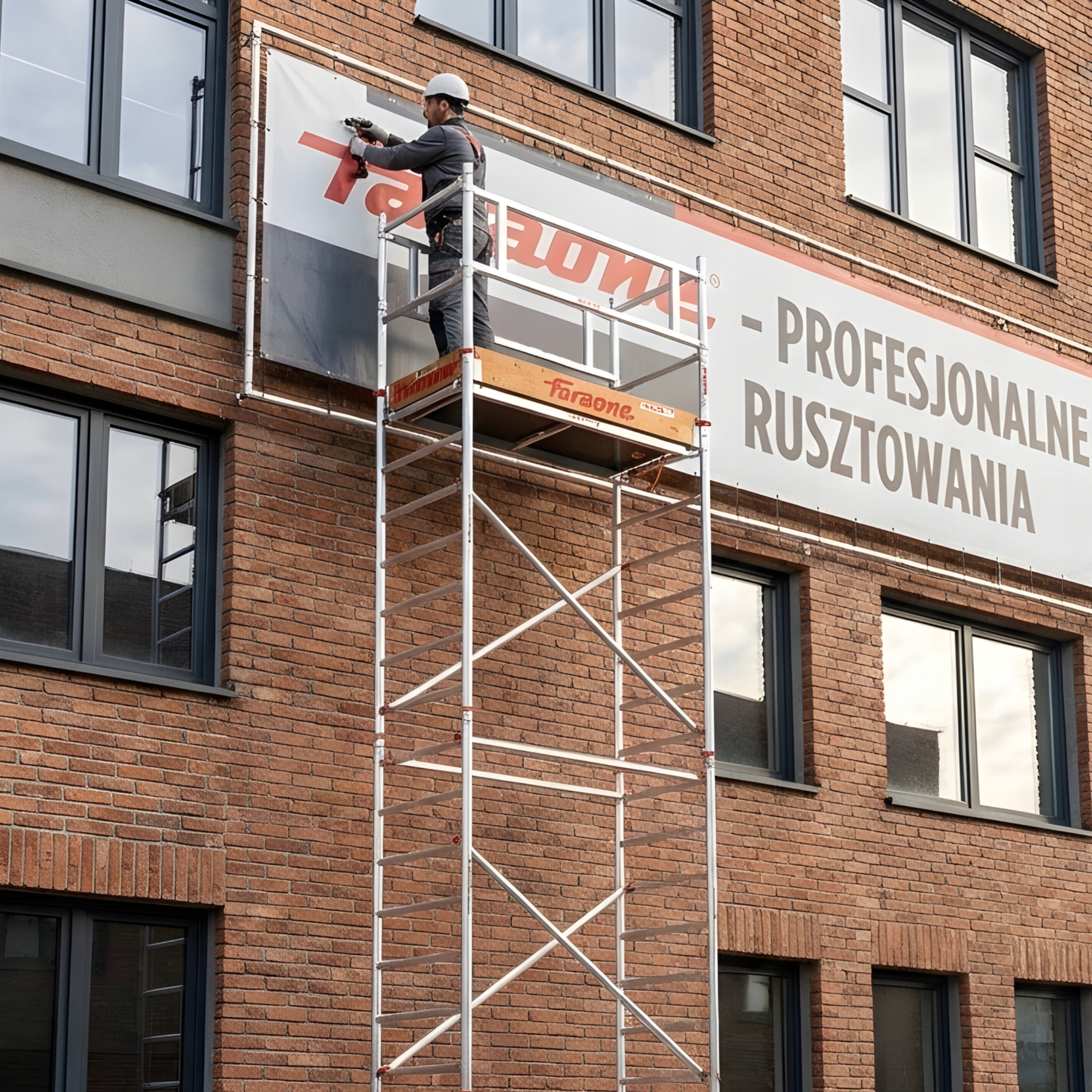Rusztowanie aluminiowe jezdne składane FARAONE COMPACT XS 160 x 75 cm 160 pakiet A+B+C+D - 7,60 m — 17