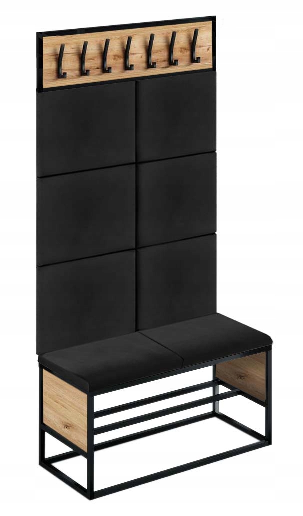 Wieszak Siedzisko Panele Tapicerowane Loft