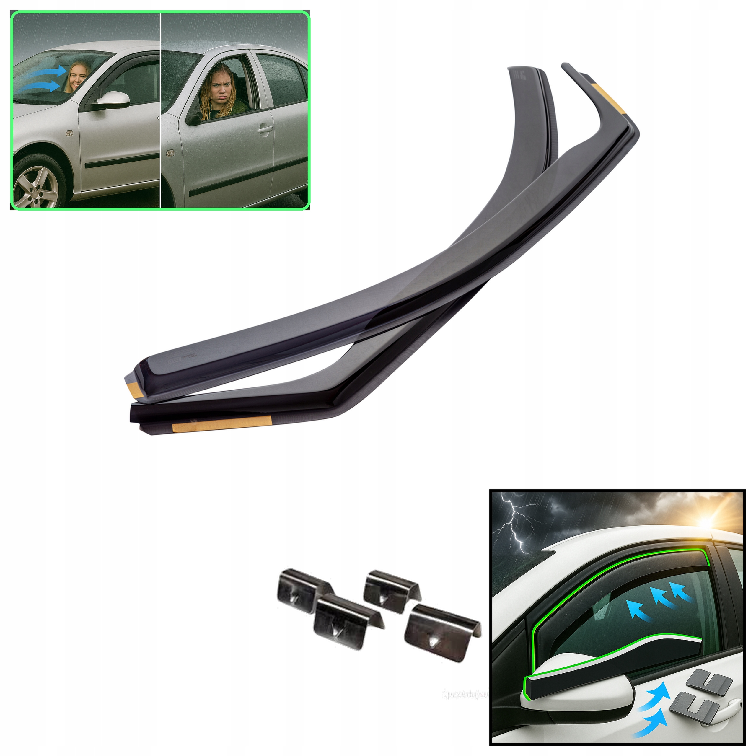 Deflektory skel Heko Citroen C3 Picasso 5D od roku 2009