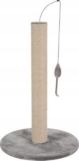Zolux Škrabadlo sisal sloupek s hračkou 63 cm, barva šedá