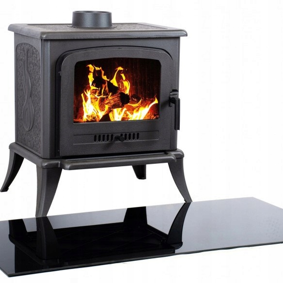 CZARNA HARTOWANA SZYBA szkło POD KOMINEK PIECYK 60x40 Marka Hurtex