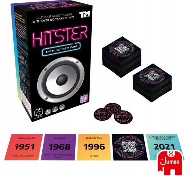 HITSTER GRA PLANSZOWA TOWARZYSKA MUZYCZNA THE PARTY MUSIC GAME TM TOYS