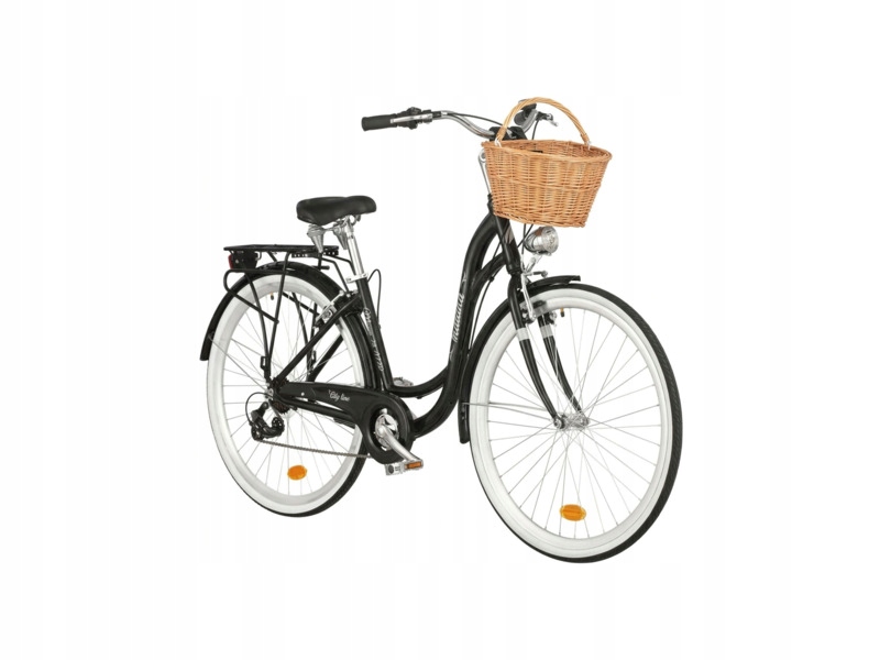 Rower miejski Indiana Moena A7ZP 28 cali damski 2025 Koszyk wiklinowy