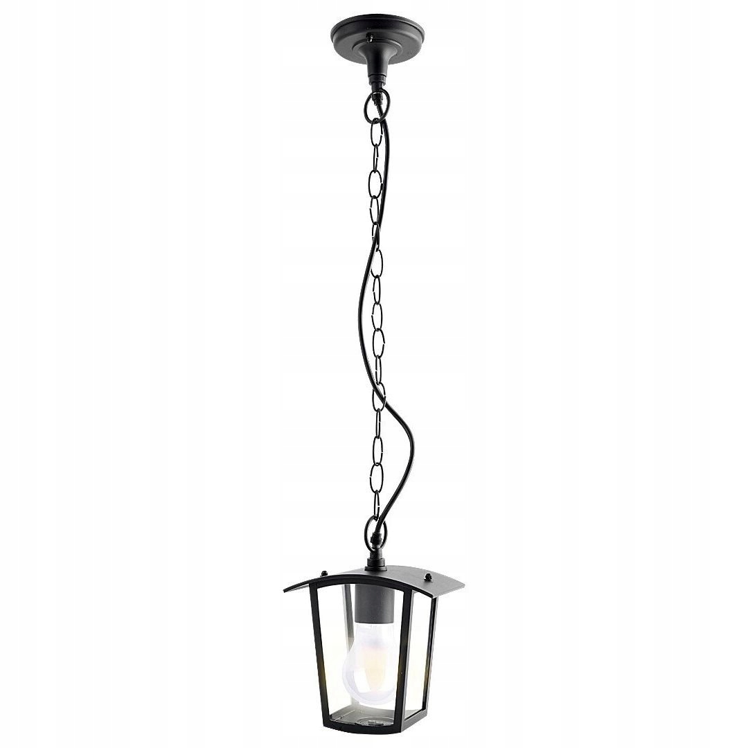 Venkovní závěsná lampa s minimalistickou lucernou