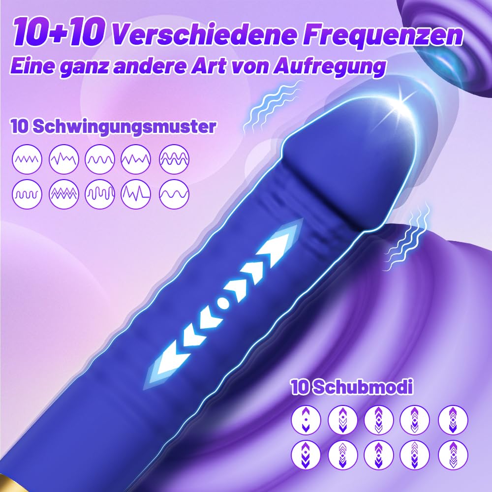 DILDO VIBRATOR Zabawka Erotyczna Dla Kobiet i Mężczyzn 10 Trybów Wibracji — miniatura 2