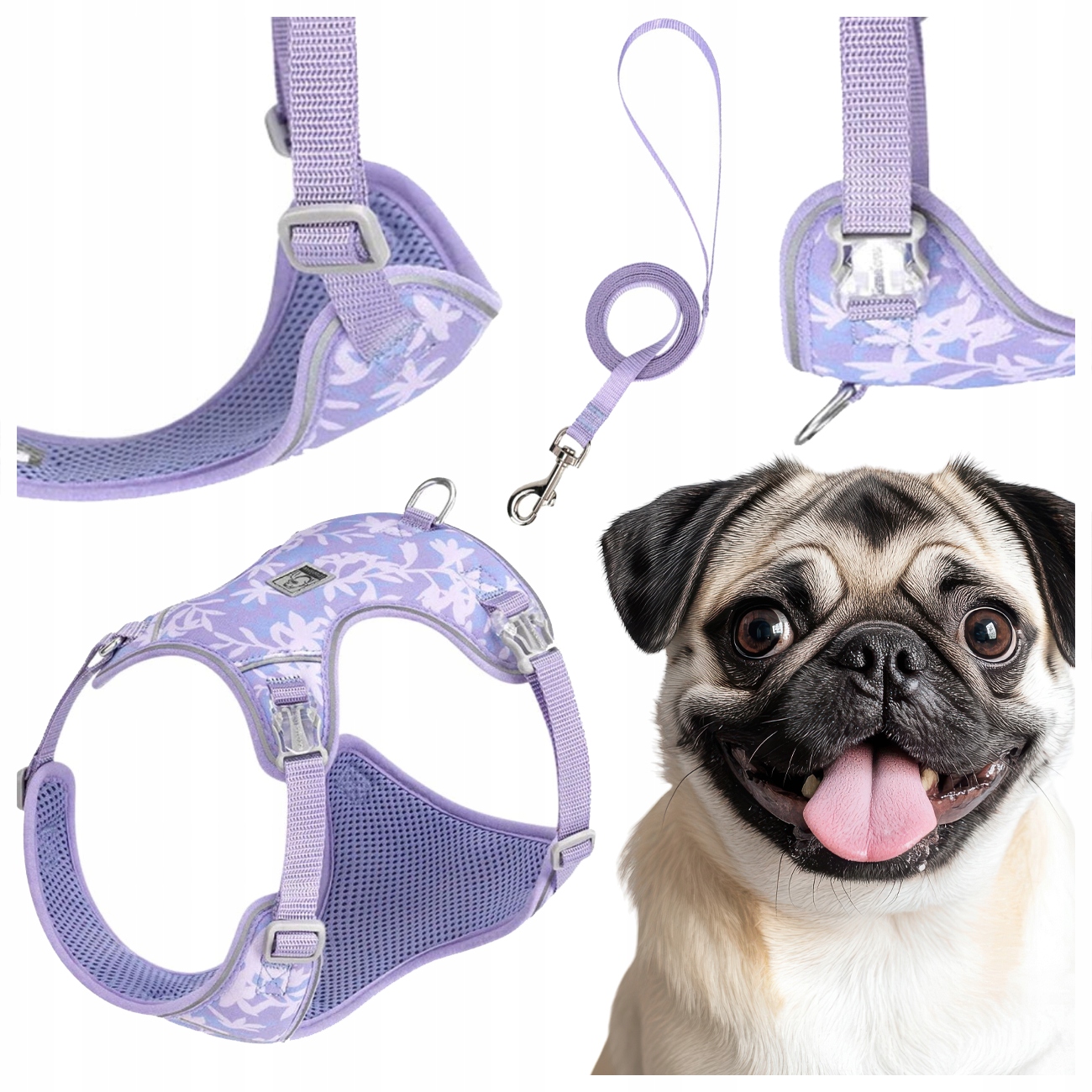 Levně Pásek Vodítko Ultralehké Prodyšné Truelove Lightness Fialové Xs