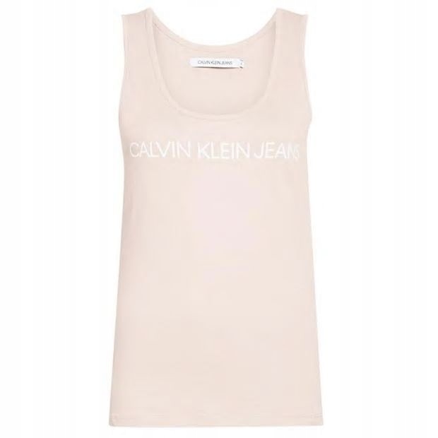 

Calvin Klein Jeans, koszulka damska, kremowa, r. M