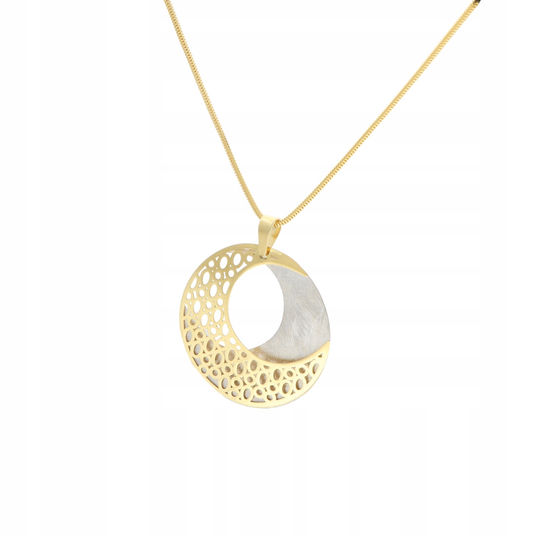 Přívěsek měsíc ažurový stříbro pozlacený