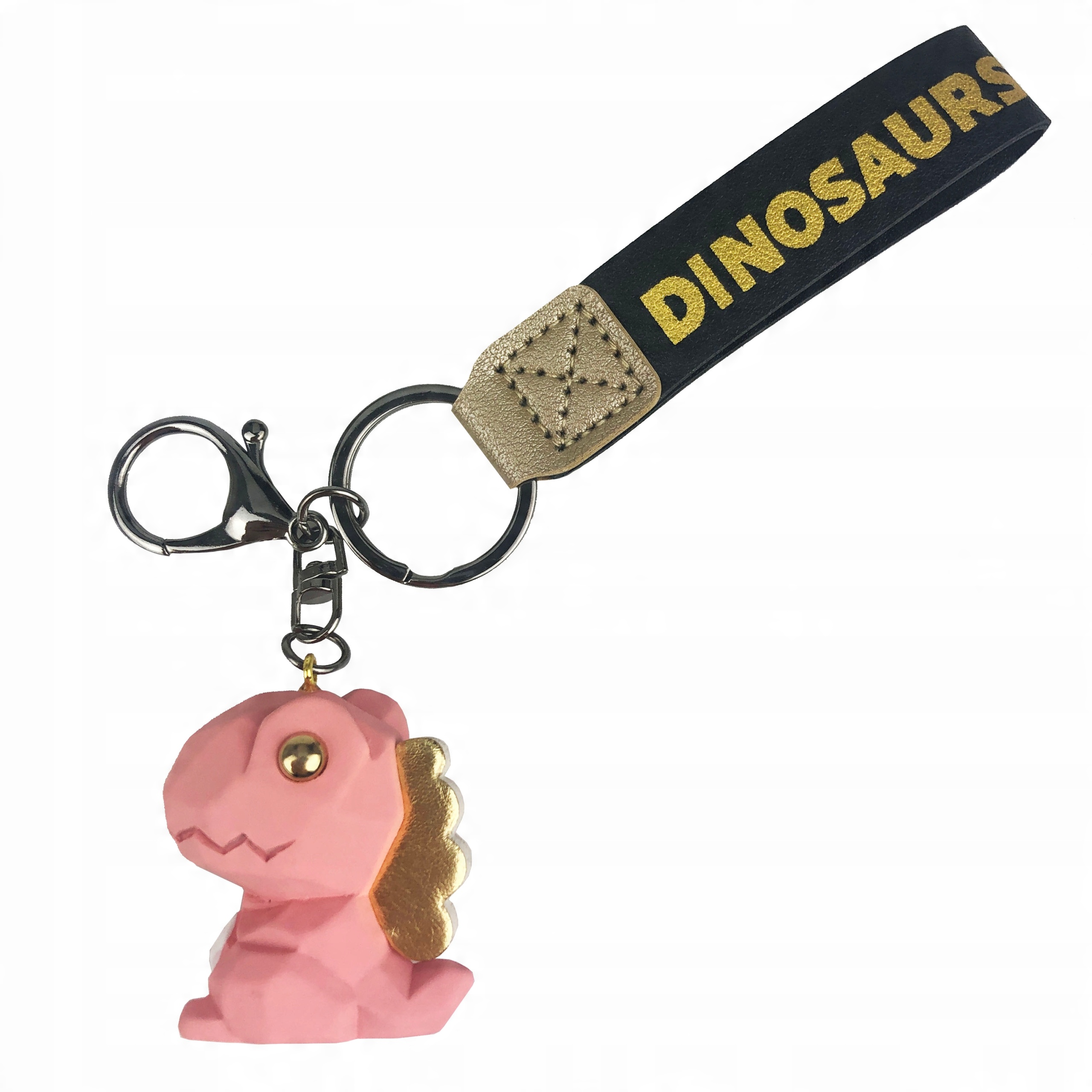 

Breloczek Brelok do kluczy Dinozaur Smok różowy