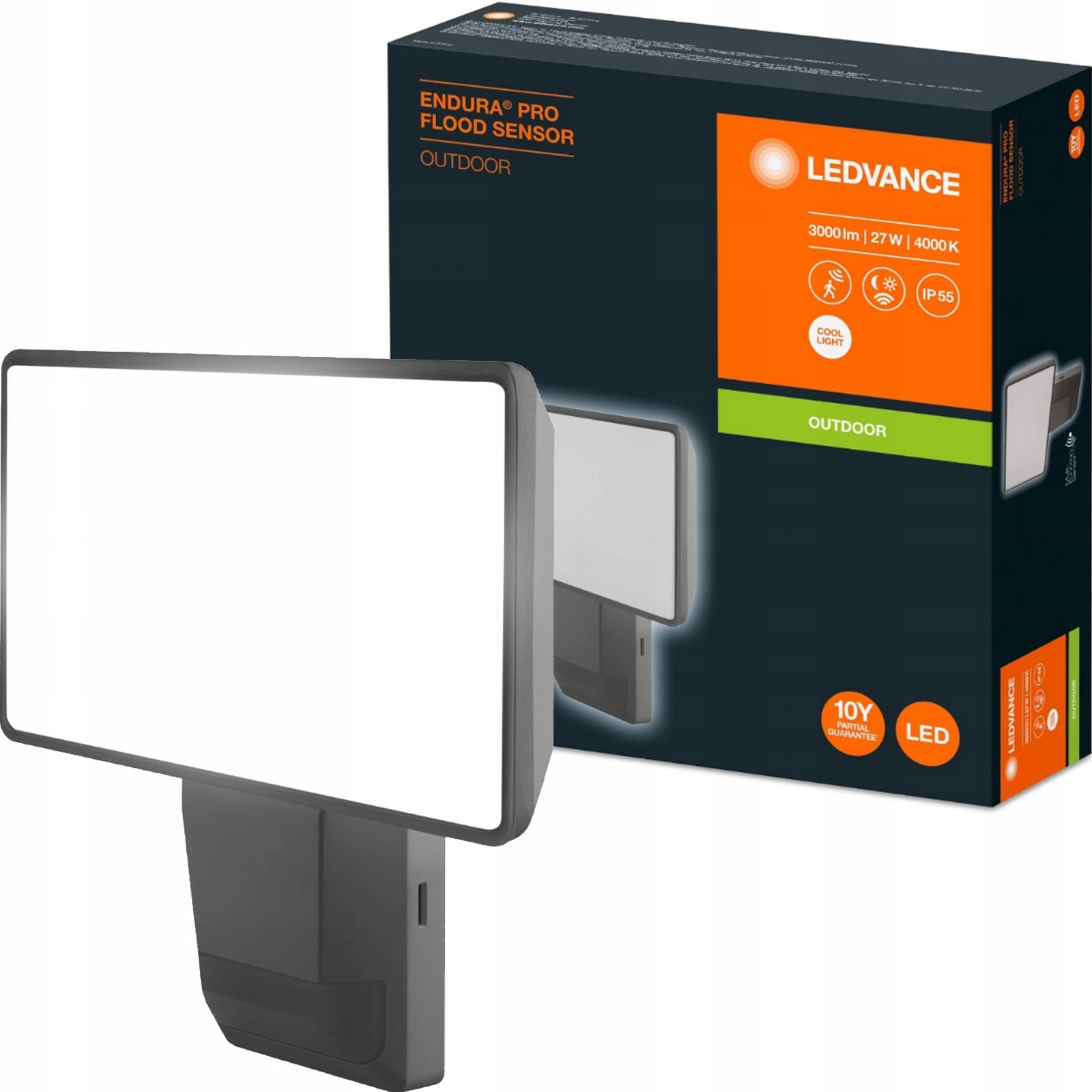 Led reflektor Vonkajšia lampa Halogénový senzor 27W 4000K Endura Ledvance