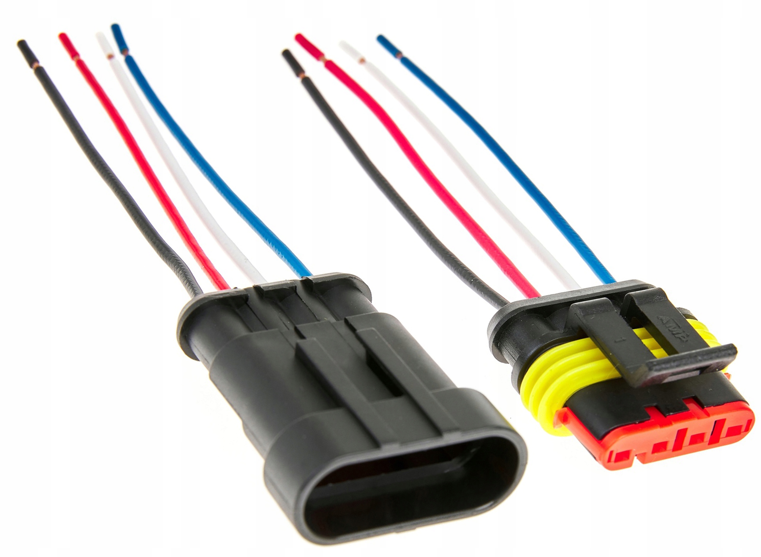 KOSTKA WTYK ZŁĄCZE HERMETYCZNE SUPERSEAL 4 PIN 1.5 Z KABLEM SAMOCHODOWE