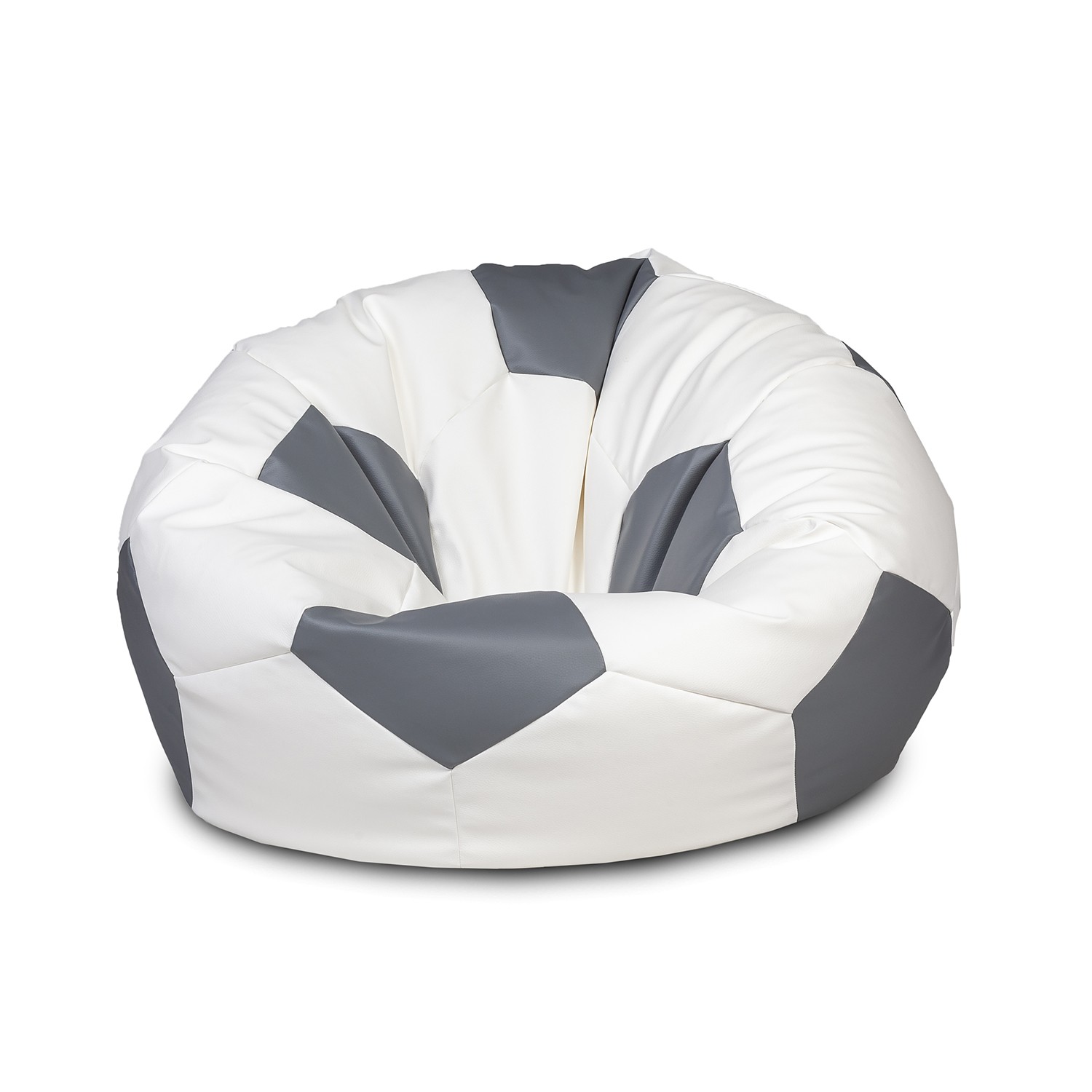 Pufa Piłka Nożna XL Ekoskóra Dolaro E15 popielaty Marka inna